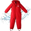 BMS Regenoverall Regenanzug für Kinder 100% wasserdicht & atmungsaktiv - PFC frei im praktischen Design rot 110