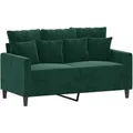 vidaXL 2-Sitzer-Sofa Dunkelgrün 120 cm Samt 359295