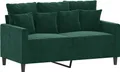 vidaXL 2-Sitzer-Sofa Dunkelgrün 120 cm Samt