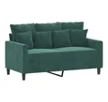 vidaXL Sofa, 2-Sitzer-Sofa Dunkelgrün 120 cm Samt