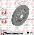 2x ZIMMERMANN 100.3367.70 Bremsscheibe für AUDI CUPRA SEAT