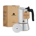 Groenenberg Espressokocher Induktion 6 Tassen | Edelstahl Mokkakanne 300ml