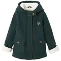 vertbaudet Dufflecoat Mädchen Wintermantel mit Recycling-Polyester grün 98/104