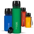 720°DGREE Trinkflasche Kinder 500ml “uberBottle“ softTouch +Sieb - Auslaufsicher, BPA-Frei - Flasche für Schule, Sport, Fitness - Wasserflasche aus Tritan - Schmal, Leicht, Stoßfest, Wiederverwendbar