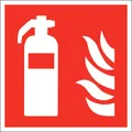 Brandschutzschild Feuerlöscher Folie selbstklebend (B x H) 200 mm x 200 mm ISO