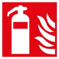 SafetyMarking Schild Folie nachleuchtend 200 x 200 mm Feuerlöscher ISO