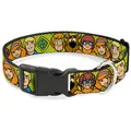 Plastic Clip Collar Scooby Doo Character Faces Close-Up Green WIDE-L (US IMPORT)