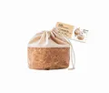 Nuts Textiler Kork Brotbeutel mit Kordel | Grösse XS | Brotsack | Brot nachhaltig aufbewahren | Als Aufbewahrung von Brot | Plastikfrei | Brotkorb | 100% Baumwolle