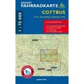 Pocket-Fahrradkarte CottbusForst, Spremberg, Lübben, Peitz