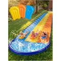 Dreispurige Wasserrutsche 22.5ft, Wasserlauf, Sprinkler, für Kinder & Erwachsene