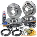 BREMSSCHEIBEN + BREMSBELÄGE BREMSBACKEN VORNE + HINTEN FÜR VW TOUAREG 2.5 R5 TDI