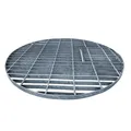 INTERGARDEN Teichschutzgitter Abdeckgitter rund verzinkt D=66 cm, Gitter für Becken, 30x2x3 cm, Verzinkt
