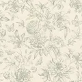 Rasch Tapete 793925 – Vliestapete in Cremeweiß mit floralem Muster im Vintage Stil in Grün - 10,05 x 0,53 (LXB)