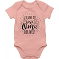 Shirtracer Shirtbody Ich habe die beste Oma der Welt Sprüche Baby rosa 1/3 Monate