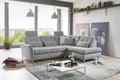 Ecksofa DIE PLANBAR "MP-IN20016 L-Form mit Federkern-Polsterung", silber, B:242cm H:87cm T:116cm