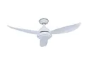 PEPEO - Raja Deckenventilator mit Beleuchtung | Sehr leiser Deckenventilator mit Fernbedienung und dimmbarer LED Beleuchtung. Ventilator Durchmesser 122 cm. Farbe: Weiß [Energieklasse F]