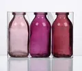 Unbekannt Sandra Rich. Glas VASE Bottle klein. 3 kleine Flaschen ca 10,5 x 5 cm. Fuchsia - ROSA 1165-10-11