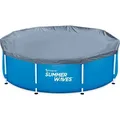 Summer Waves Pool Abdeckplane rund 305 cm - grau - Active Frame