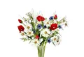 Kunstblumenstrauß Künstlicher Wiesenblumenstrauß ca. 60cm, Feldblumen Gartenblumen, naninoa GmbH