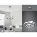 Moderner Vortex Kronleuchter Yara Nickel Led Dimmer Trio Beleuchtung