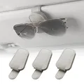3 Stück Brillenhalter für Auto Sonnenblende, Auto Brillenhalter, Auto Visier Zubehör, Leder Auto Sonnenbrillen Halterung Ticket Clip, Magnetische Sonnenbrillenhalterung Auto für Alle Arten von Brillen