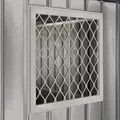 Globel Fenster-Kit 1 Seitenfenster & Ersatzpaneele, silber, für Skillion, Lean