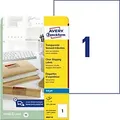 AVERY Zweckform Abziehhilfe QuickPEEL Versandetiketten J8567-25 Selbstklebend DIN A4 Transparent 21 x 29,7 cm 25 Blatt à 1 Etikett
