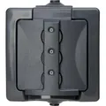 Nautic Aufputz-feuchtraum Schutzkontakt-steckdose Mit Zahlenschloss, Ip44, Farbe: Grau - 955056015 - Kopp