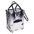 Hulken® Medium Shopper Einkaufstasche mit Rollen Silver