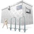 Alubox Transportbox Anhängerbox Deichselbox 62x26x30cm Aluminiumbox Kasten Kiste
