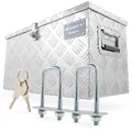 HASKYY Aluminium Transportbox 615x265x300 mm Truckbox Deichselbox Werkzeugkasten Alubox Alukoffer