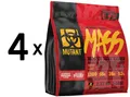 4 x Mutant Mutant Mass, Strawberry Banana - 2270g (14,32 EUR/kg)