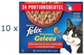 (€ 4,59/kg) Felix Sensations Gelees - mit Rind, Huhn, Ente, Lamm - 240 x 85 g