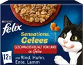 PURINA FELIX Sensations Gelee Katzennassfutter Portionsbeutel 6x12x85g