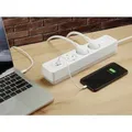 Design Funktion USB Steckdosenleiste Berührungschutz Auswurf Mechanik + Schalter