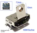 HDMI Buchse Löt Kontakte M3 Befestigung Lasche elektronisches Bauteil HIFI