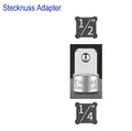 Stecknuss Adapter weiblich 1/4" auf 1/2" männlich