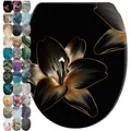 SANILO® WC-Sitz mit Absenkautomatik und Schnellverschluss Aurelia, Toilettendeckel direkt vom Hersteller, Klodeckel, Klobrille, WC Deckel, WC Brille