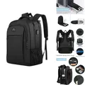 Laptop Rucksack 17 Zoll TSA Anti Diebstahl Schwarz