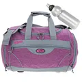 2 Teile Set: YZEA Sporttasche Sports Large by Take it Easy 29016 + Trinkflasche CO2 (CHILL 634 (violett Melange))