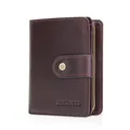 FANDARE Mode Geldbörse Herren mit RFID Kurz Geldbörse Brieftasche Portemonnaie Leder Geldbeutel mit 12 * Kreditkartenfächern, 1*Münzfach, für Reise, Party, Hochzeit, geschäft Braun
