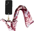 Force Case, Abnehmbare Smartphone-Tragekette Bandana Design, Bordeaux