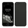 kwmobile Handyhülle für Apple iPhone SE (1.Gen 2016) / iPhone 5 / iPhone 5S Hülle - TPU Case - Kabelloses Laden - Schutzhülle Cover in Schwarz matt