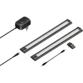 ledscom.de LED Unterbau-Leuchte SIRIS schwarz matt, flach, je 30cm, je 370lm, weiß, 2er Set