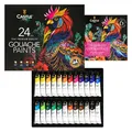 GouacheFarbenSet, verbesserte Formel, 24 x 12 ml, brillante, deckende Farben ...
