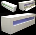 Apex Lowboard LED Lowboard TV-Schrank 155 Fernsehschrank Hochglanz weiß 57045