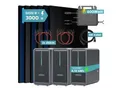 SUNNIVA® 3000W Balkonkraftwerk mit 6,72 kWh Speicher MARSTEK 3x B2500-D, BIFAZIAL FULLBLACK komplett Steckdose, PV Solaranlage Komplettset mit Solarspeicher, 6x 500W N-Type Glas Bifacial Module