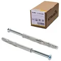 STRÜBER Schrauben- und Dübel-Set Rahmendübel aus Nylon mit Senkkopfschrauben und TX-Buchse 10x100mm/50Stück
