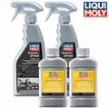 LIQUI MOLY 1538+1554 2x Gummipflegemittel Gummipflege & 2x Leder Pflege Reiniger