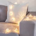 Lights4fun 16er LED Lichterkette Marokkanisch silberne Kugel Lichterkette 24V perlweiß